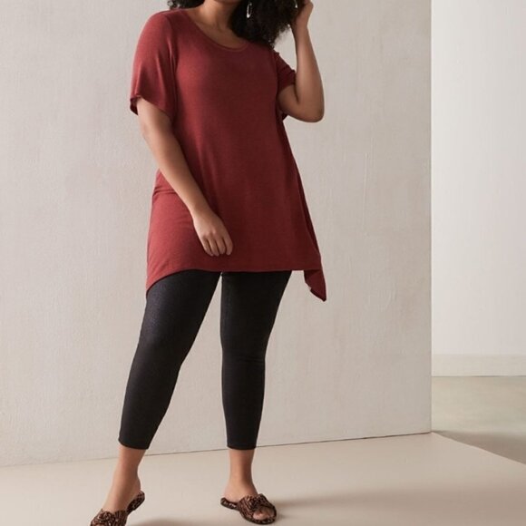 5X - Addition Elle | Tonal Snakeskin Print Leggings - Picture 6 of 6